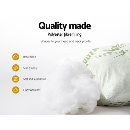 Giselle Bedding Bamboo Pillow | 4 Pack | Family Hotel Pack