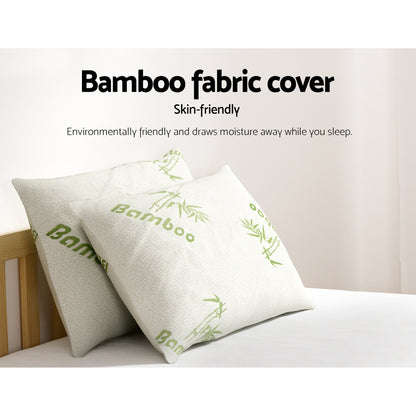 Giselle Bedding Bamboo Pillow | 4 Pack | Family Hotel Pack