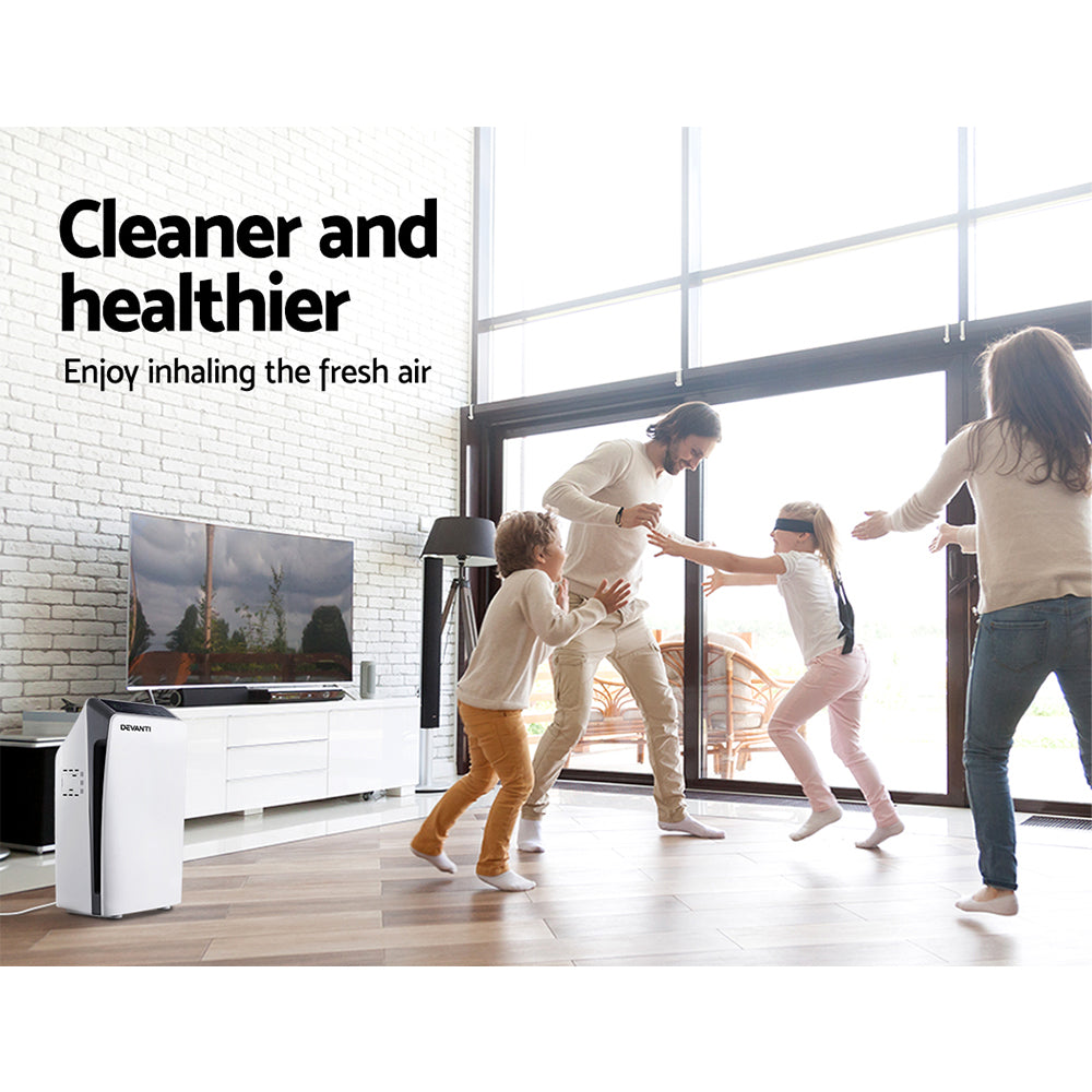 Devanti Air Purifier 4 Stage HEPA 11 I Replacement Filter I CADR 180 - Dust Mite Allergy Solutions - Best Air purifiers for allergies in Australia