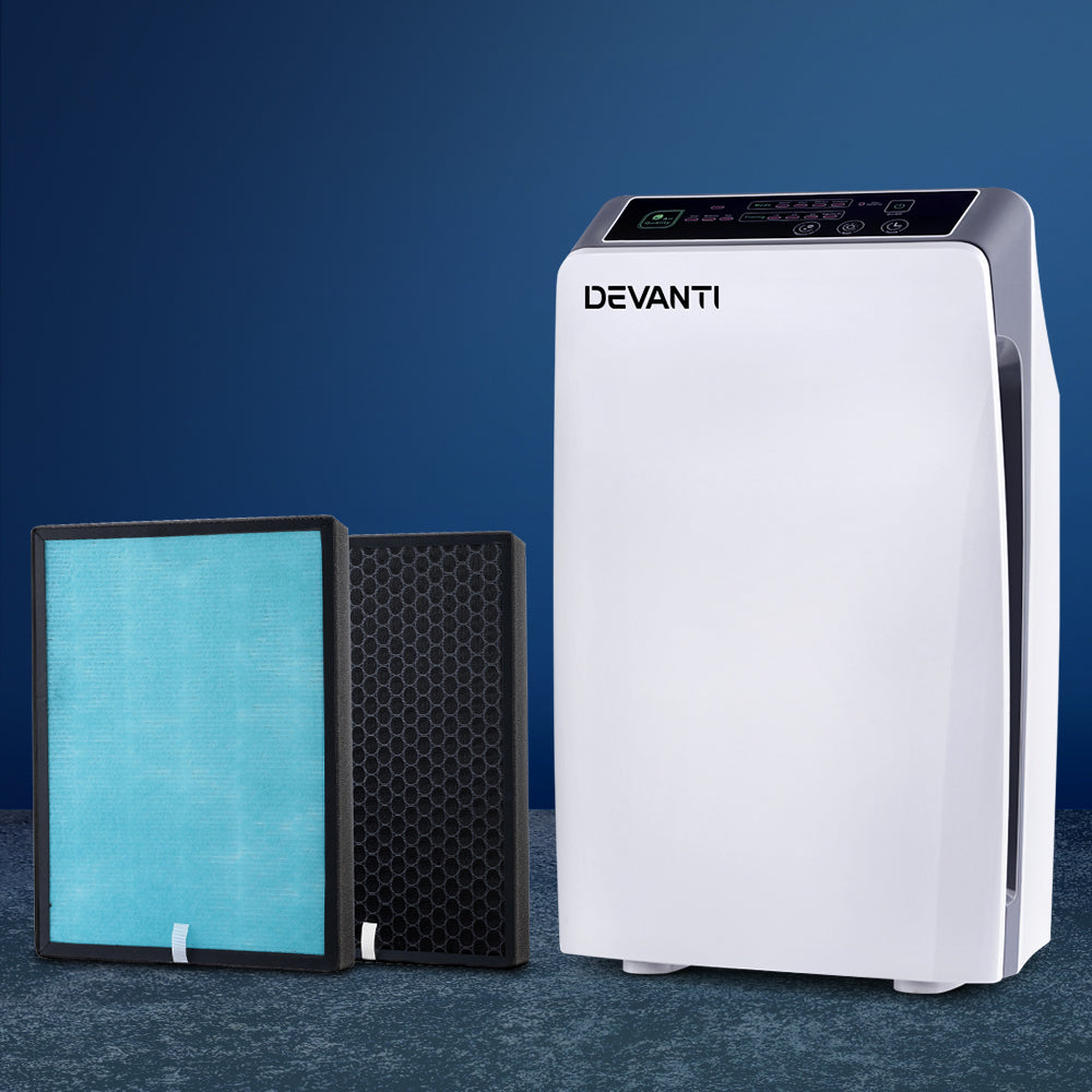 Devanti Air Purifier 4 Stage HEPA 11 I Replacement Filter I CADR 180 - Dust Mite Allergy Solutions - Best Air purifiers for allergies in Australia