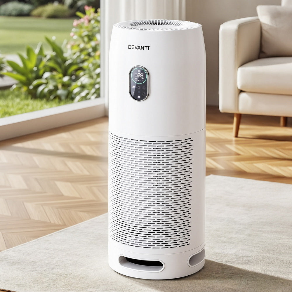 Large room air purifier with H-11 HEPA and activated carbon filter
