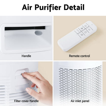 Air purifier ioniser feature for indoor air treatment