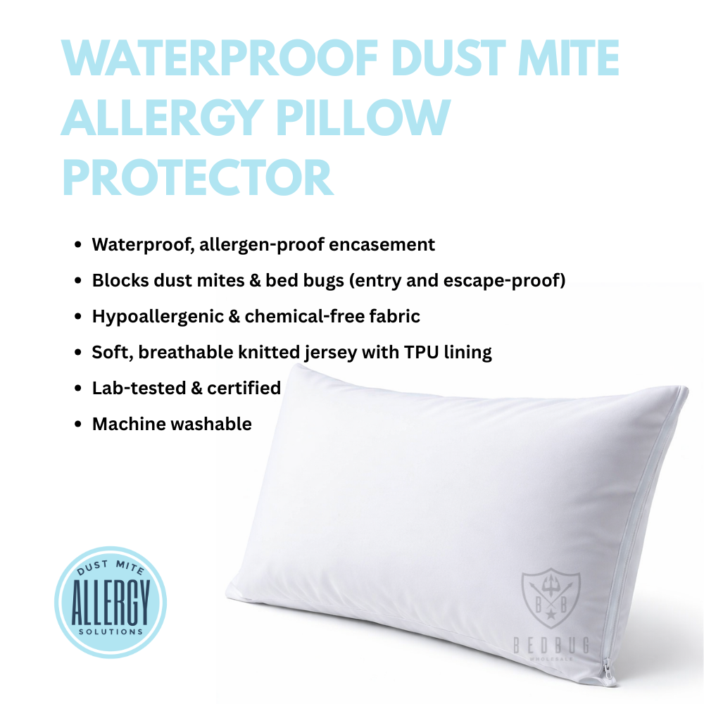 Waterproof Dust Mite Pillow Protector & Encasement | King | AU