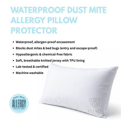 Waterproof Dust Mite Pillow Protector & Encasement | King | AU