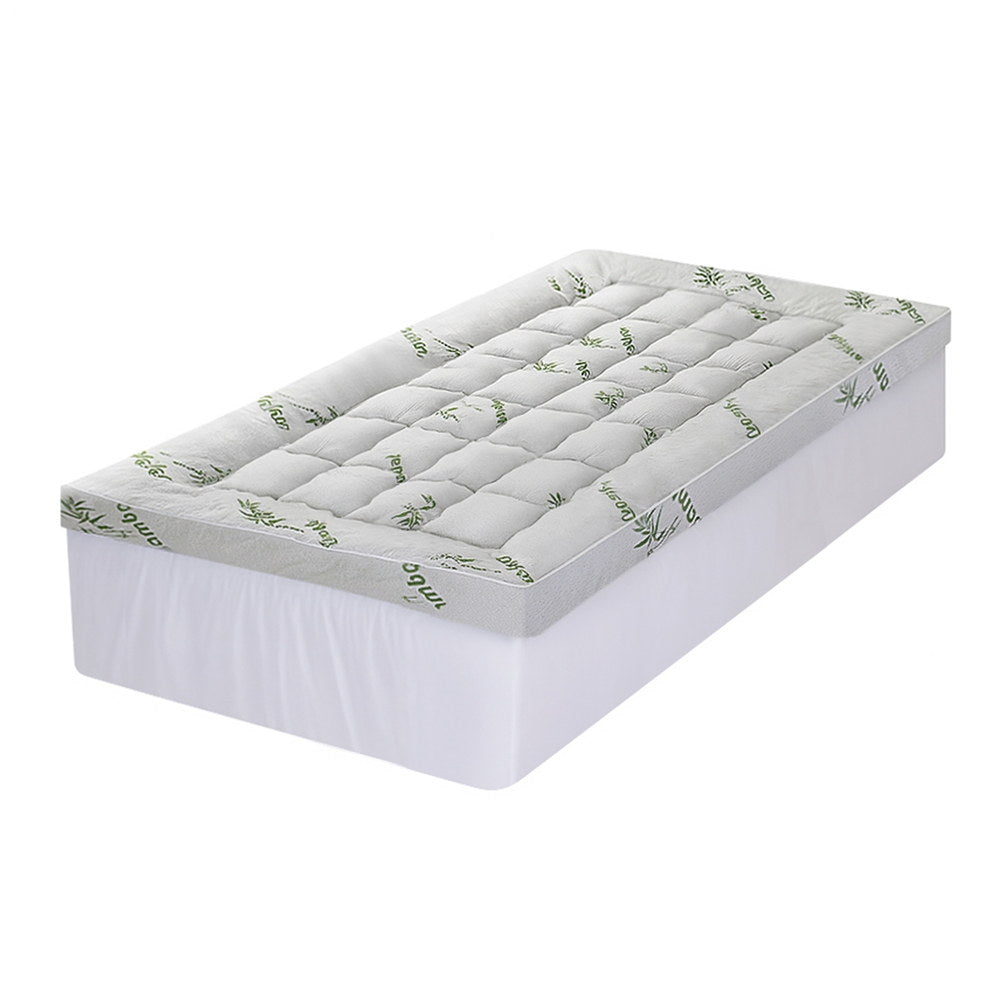 Giselle Bedding 1500GSM Pillowtop Mattress Topper | Bamboo Cover | 11cm | King Single