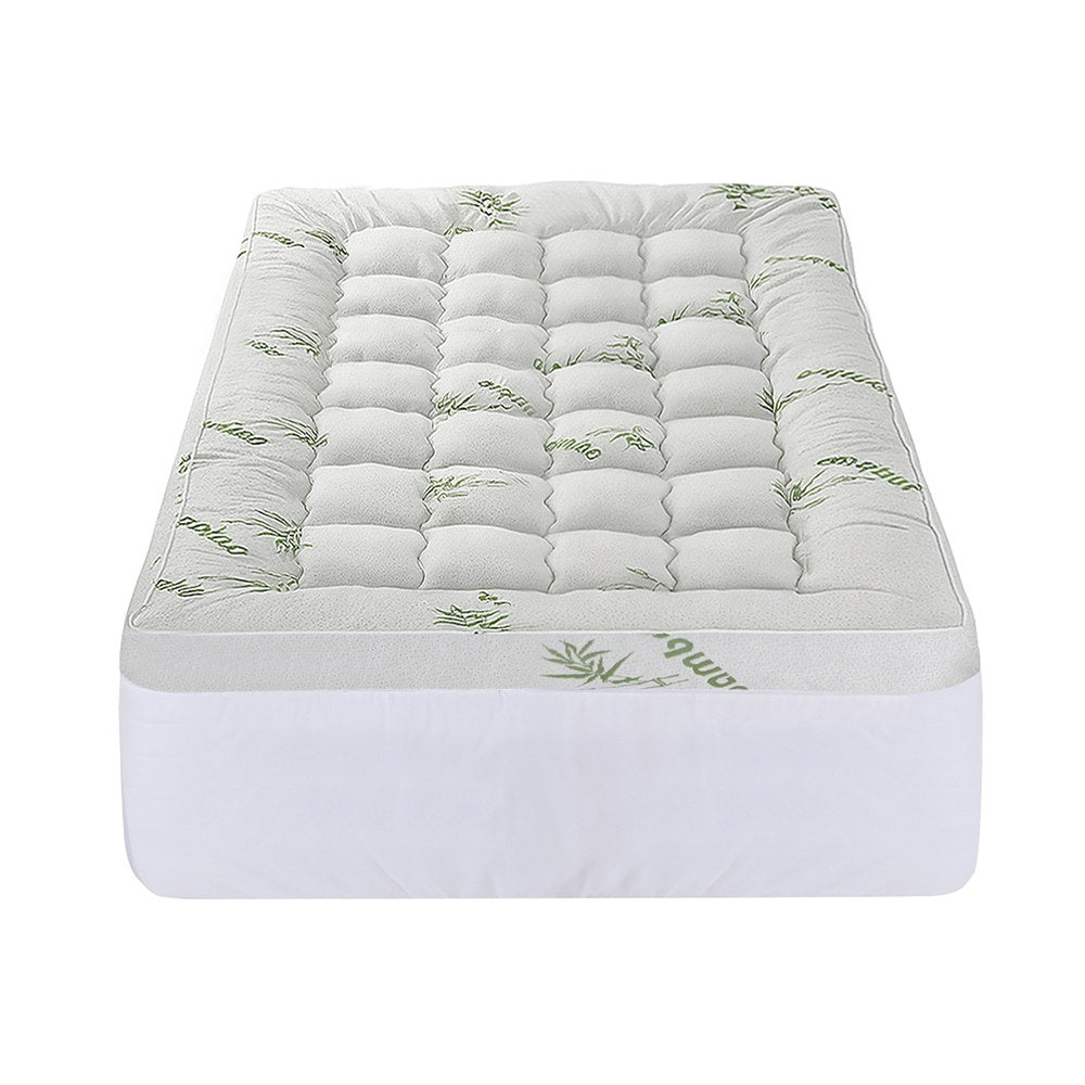 Giselle Bedding 1500GSM Pillowtop Mattress Topper | Bamboo Cover | 11cm | King Single