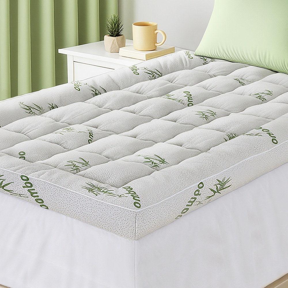 Giselle Bedding 1500GSM Pillowtop Mattress Topper | Bamboo Cover | 11cm | King Single