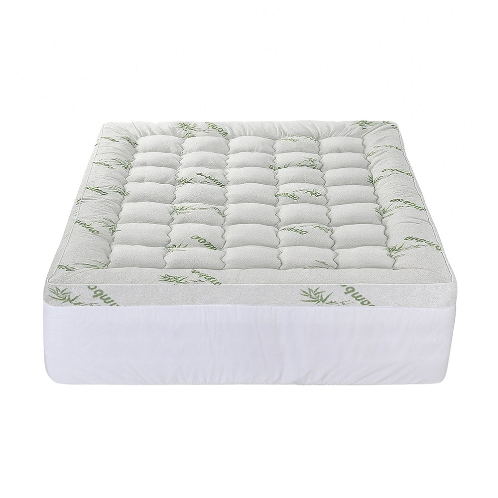 Giselle Bedding 1500GSM Pillowtop Mattress Topper | Bamboo Cover | 11cm | Queen