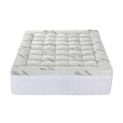 Giselle Bedding 1500GSM Pillowtop Mattress Topper | Bamboo Cover | 11cm | Queen