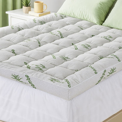 Giselle Bedding 1500GSM Pillowtop Mattress Topper | Bamboo Cover | 11cm | Queen