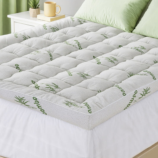 Giselle Bedding 1500GSM Pillowtop Mattress Topper | Bamboo Cover | 11cm | Queen