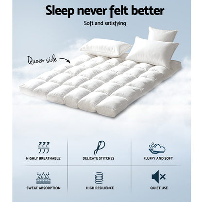 1000GSM Bamboo Pillowtop Mattress Topper | 5cm | Queen | Giselle Bedding