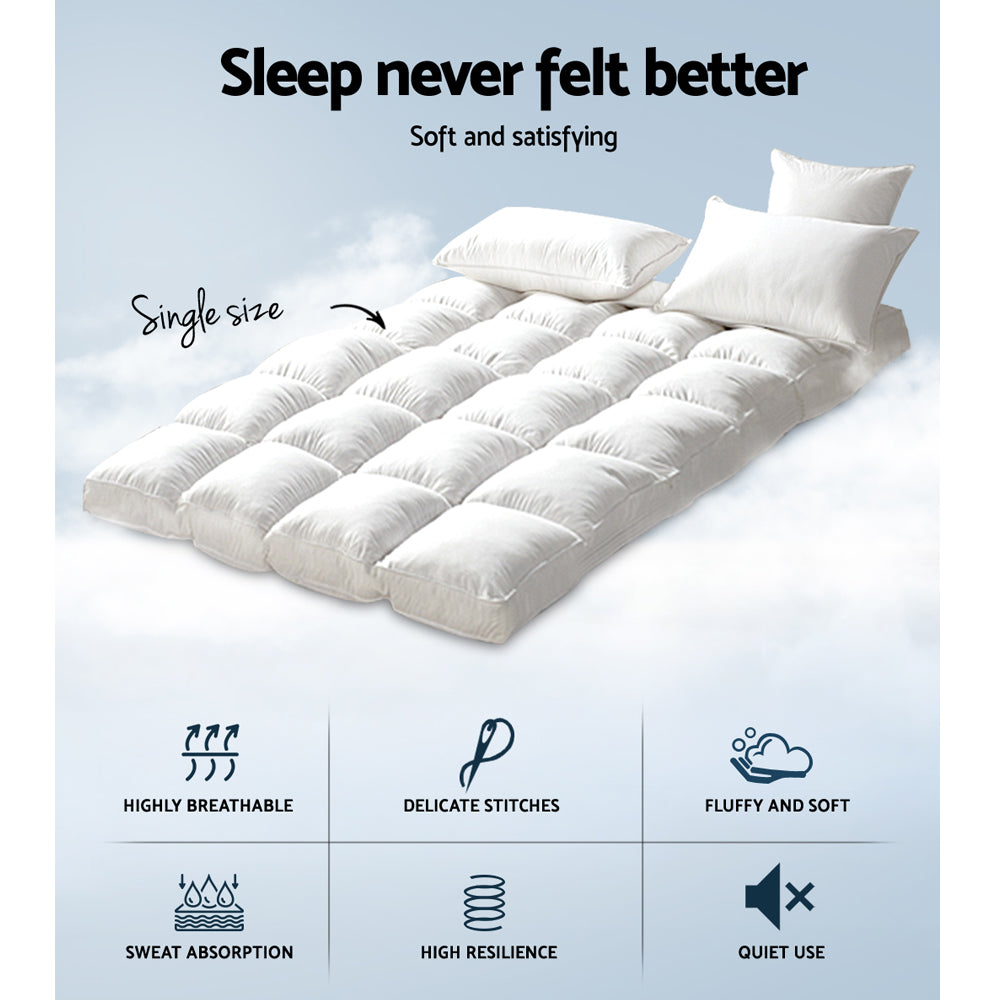 Giselle Bedding Mattress Topper Pillowtop Bamboo I  Single