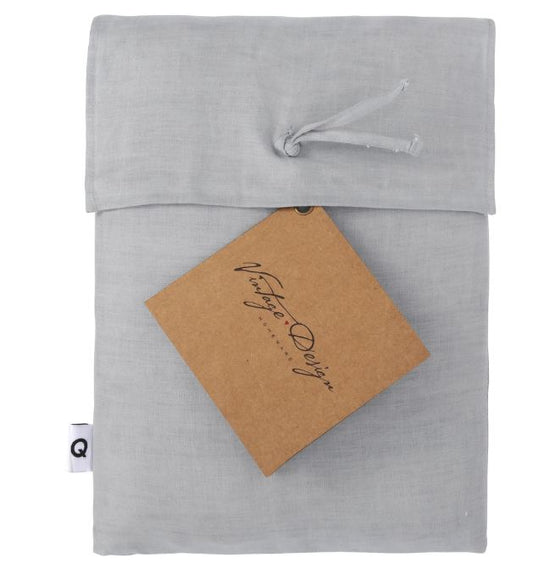 Hemp Quilt Cover I  King I Silver