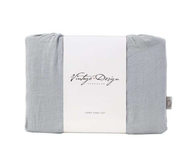 Linen Sheet Set I  King I Dove Grey 