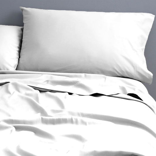Natural Cotton 500 TC Sheet Set I King I White - Dust Mite Allergy Solutions