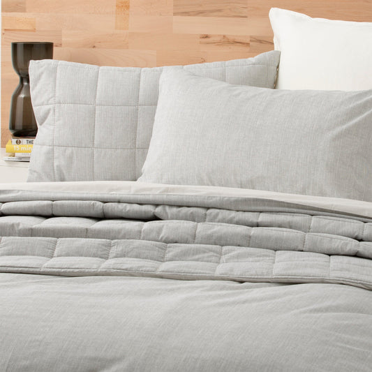 Castlerock Chambray Washed Cotton Quilt Cover Set I King