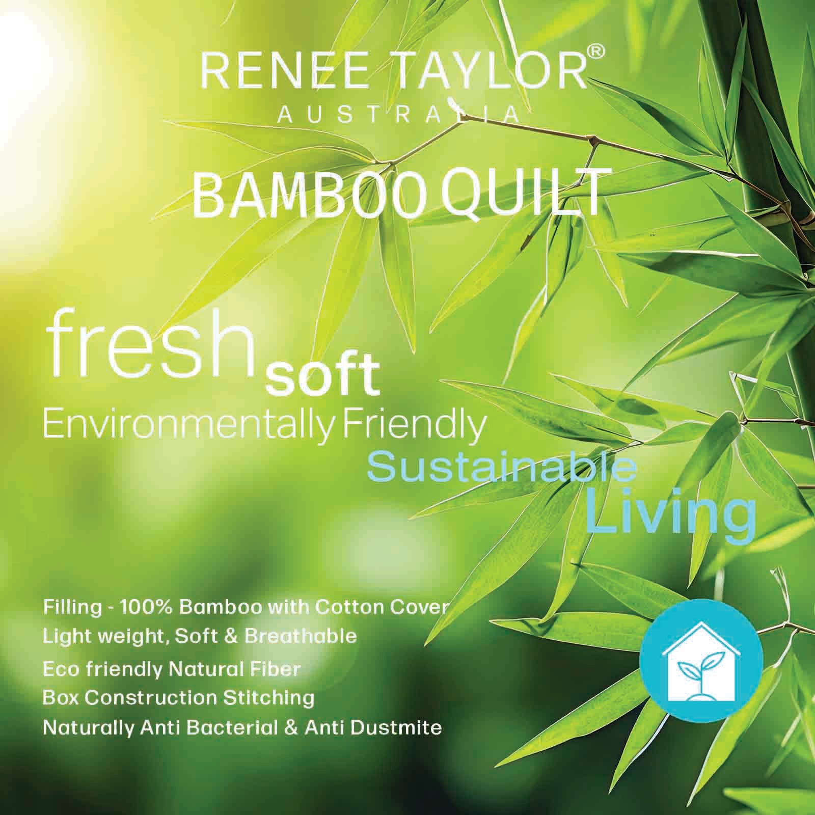 Renee Taylor 400GSM All Seasons Natural Bamboo Quilt | Double