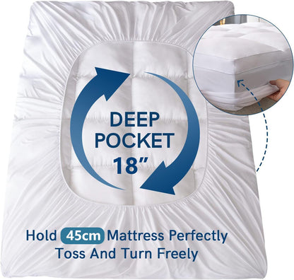 800GSM Bamboo Viscose Pillowtop Mattress Topper | Double | Charcoal