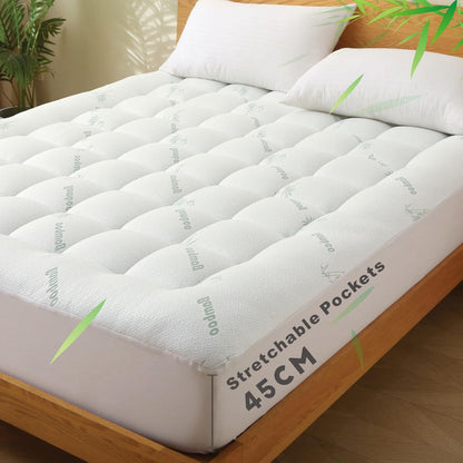 800GSM Bamboo Viscose Pillowtop Mattress Topper | Double | Lavender