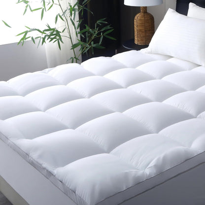 1000GSM Bamboo Viscose Pillowtop Mattress Topper | Queen | Beige