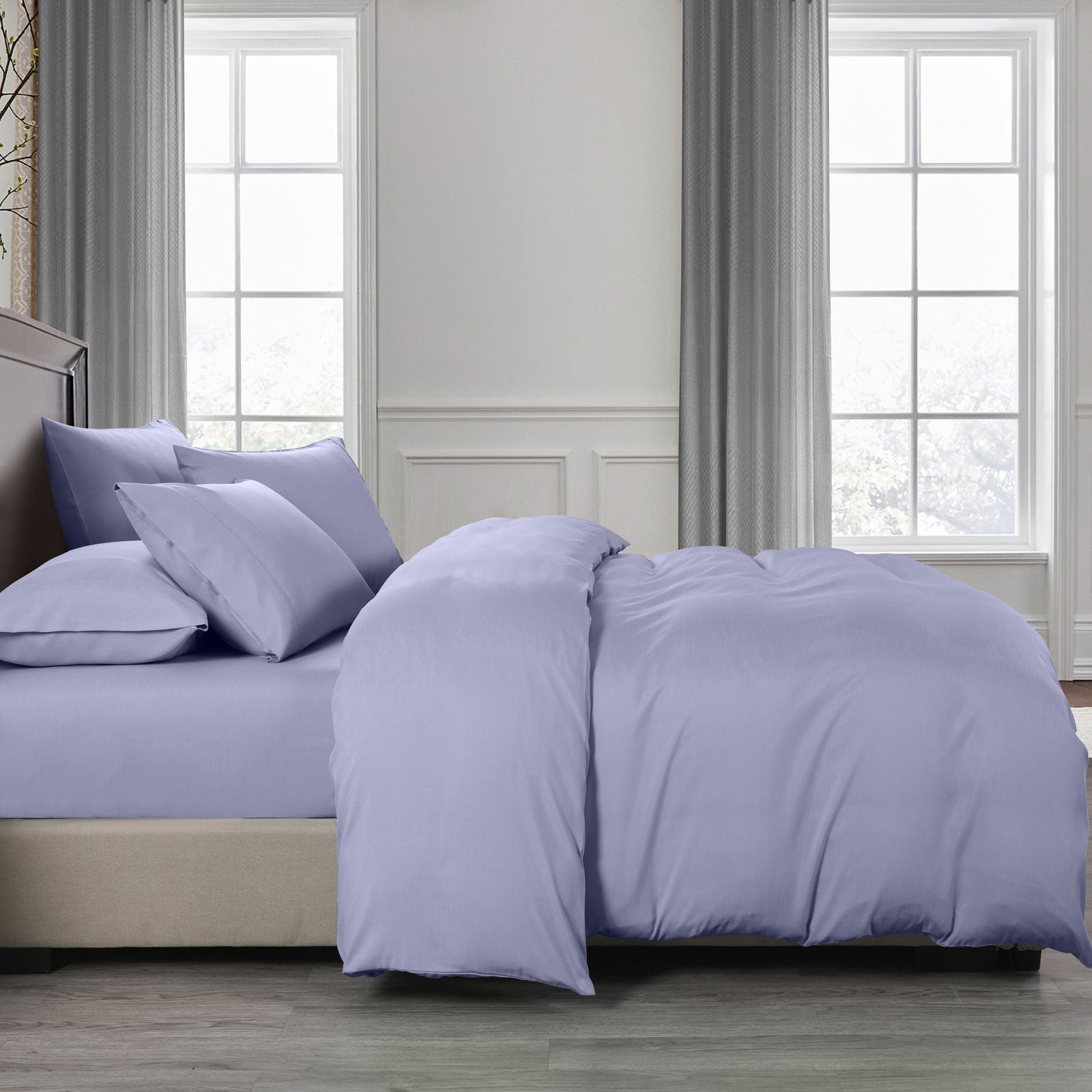 Royal Comfort 2000TC Bamboo Quilt Cover Set | King | Lilac Grey