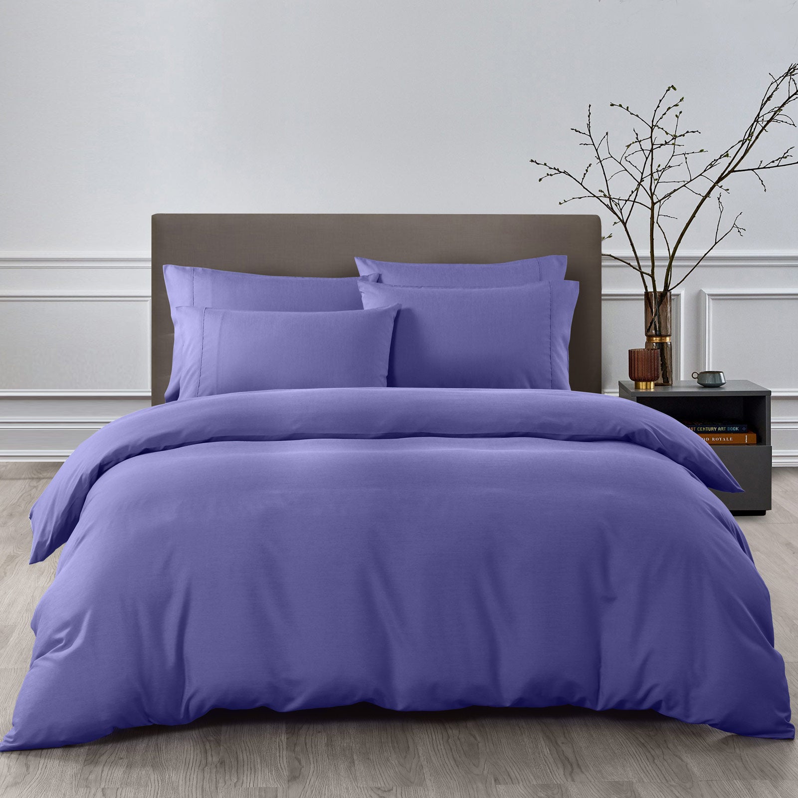Royal Comfort 2000TC 6pc Bamboo Cooling Sheet & Quilt Cover Set | Double | Royal Blue