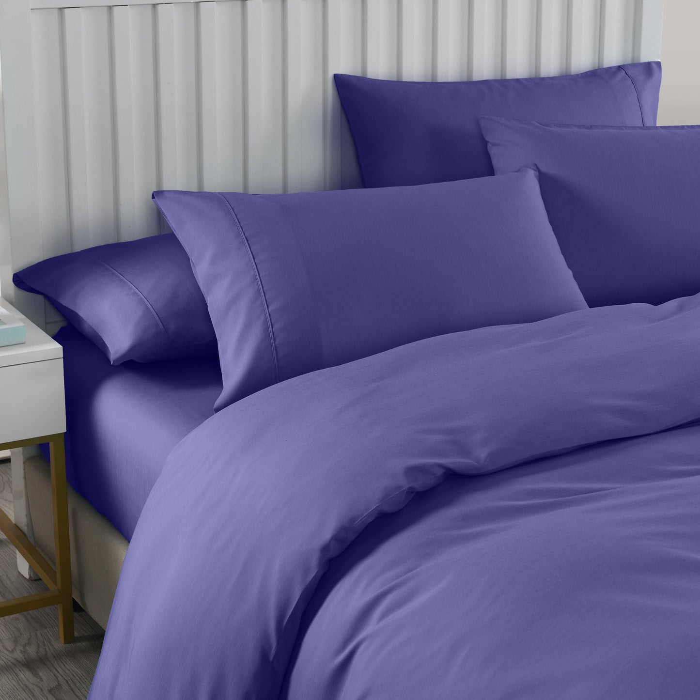 Royal Comfort 2000TC 6pc Bamboo Cooling Sheet & Quilt Cover Set | Double | Royal Blue