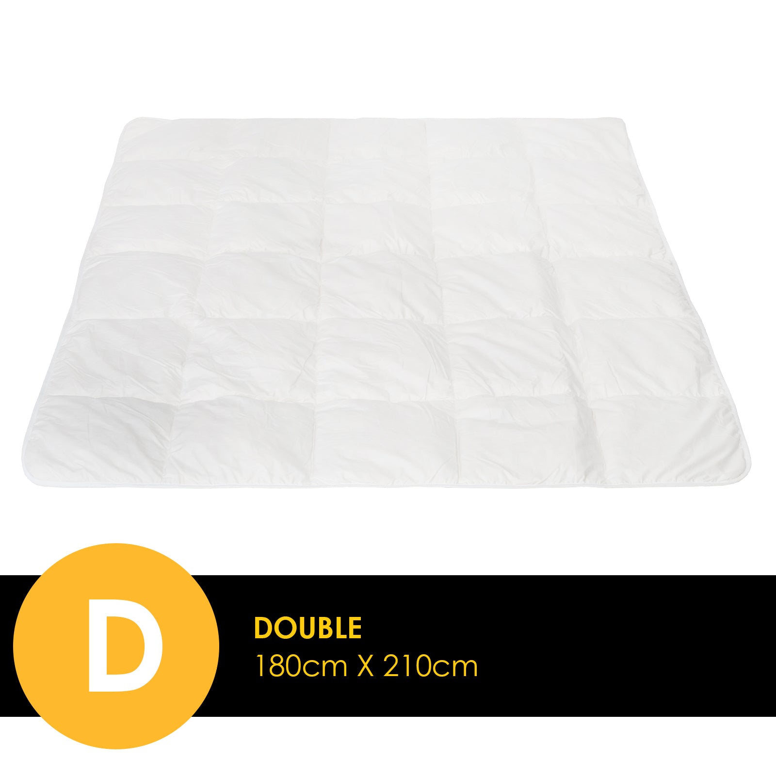 Silk Touch Quilt 360GSM All Seasons Antibacterial Hypoallergenic I Double I White