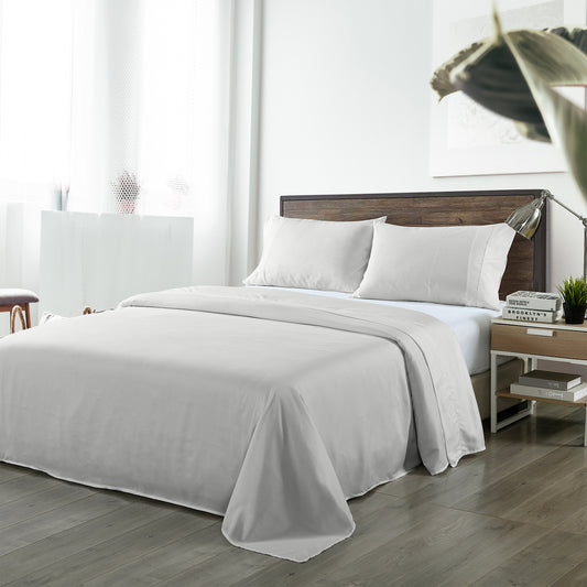 Royal Comfort 1000TC Bamboo Blend Sheet Set | King | Light Grey