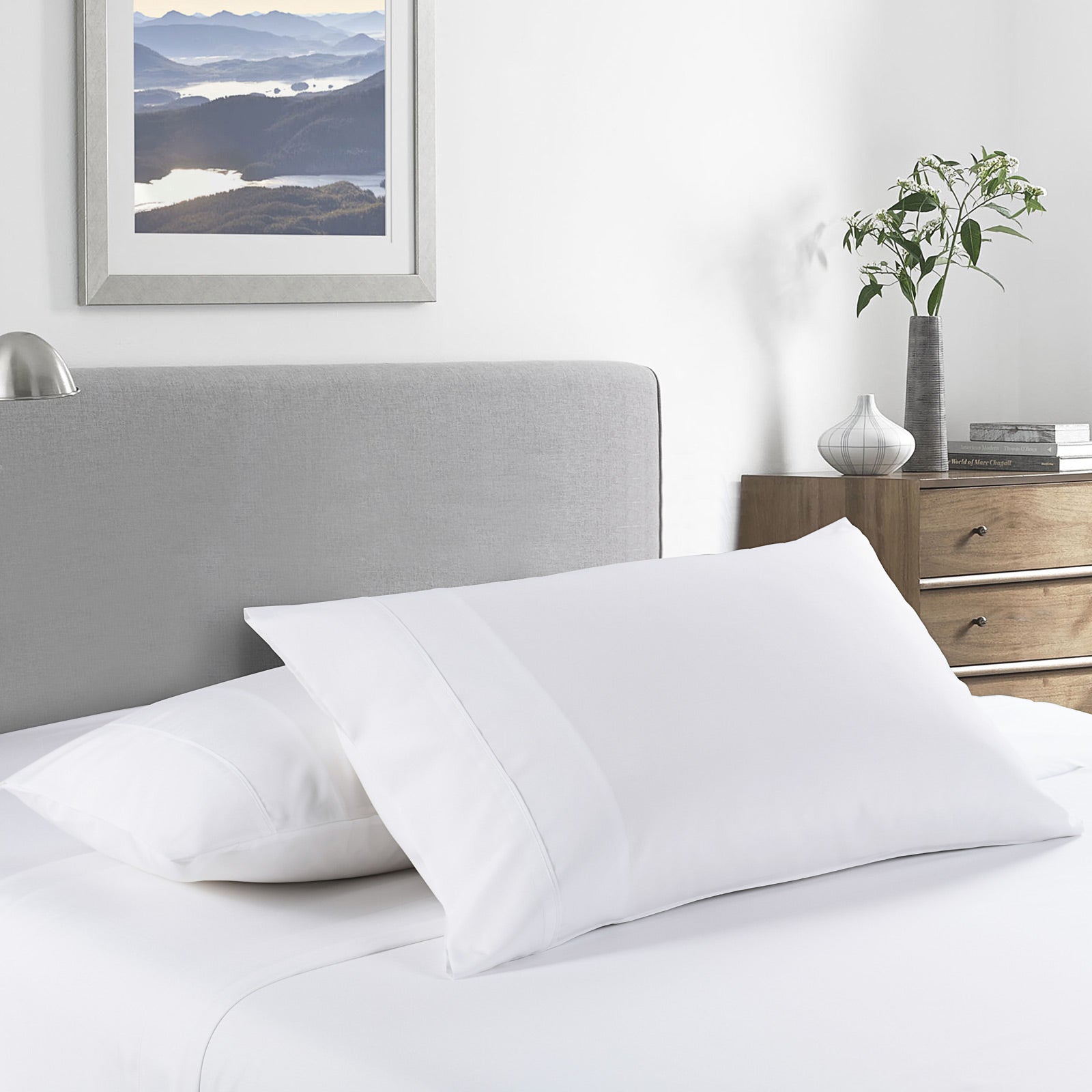 2000 TC Bamboo Cooling Sheet Set Ultra Soft Bedding I King I White - Dust Mite Allergy Solutions
