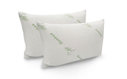 Royal Comfort 1000TC Bamboo Blend Sheet Set + 2 Bamboo Pillows | Queen | White