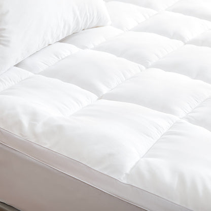 Hypoallergenic 100% Microfiber filling Mattress Topper I QUEEN I Antibacterial - Dust Mite Allergy Solutions