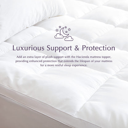 Hypoallergenic 100% Microfiber filling Mattress Topper I QUEEN I Antibacterial - Dust Mite Allergy Solutions