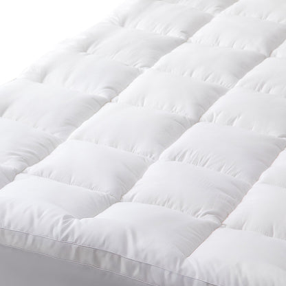 Hypoallergenic 100% Microfiber filling Mattress Topper I QUEEN I Antibacterial - Dust Mite Allergy Solutions