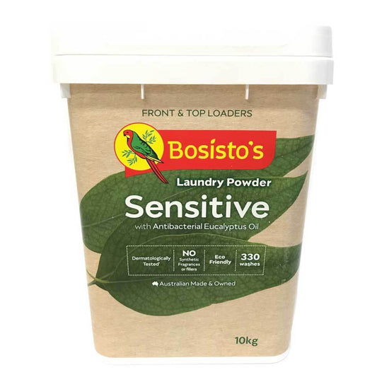 Bosisto's 10Kg Bulk Sensitive Eucalyptus Laundry Powder - Dust Mite Allergy Solutions