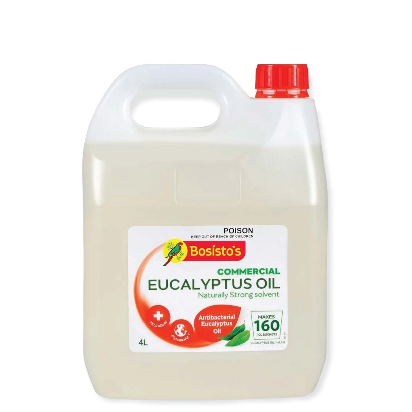 Natural Eucalyptus Oil 4L Commercial Cleaner I  Bosisto's - Dust Mite Allergy Solutions