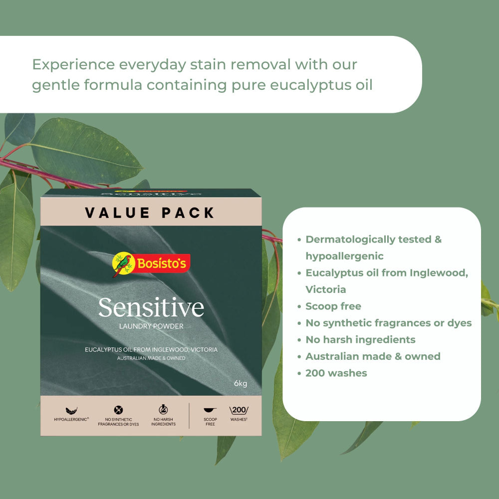 Hypoallergenic laundry powder made in Australia
