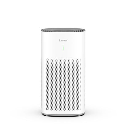 Lavish ION350 air purifier side view showing slim cabinet | Dust Mite Allergy Solutions Australia