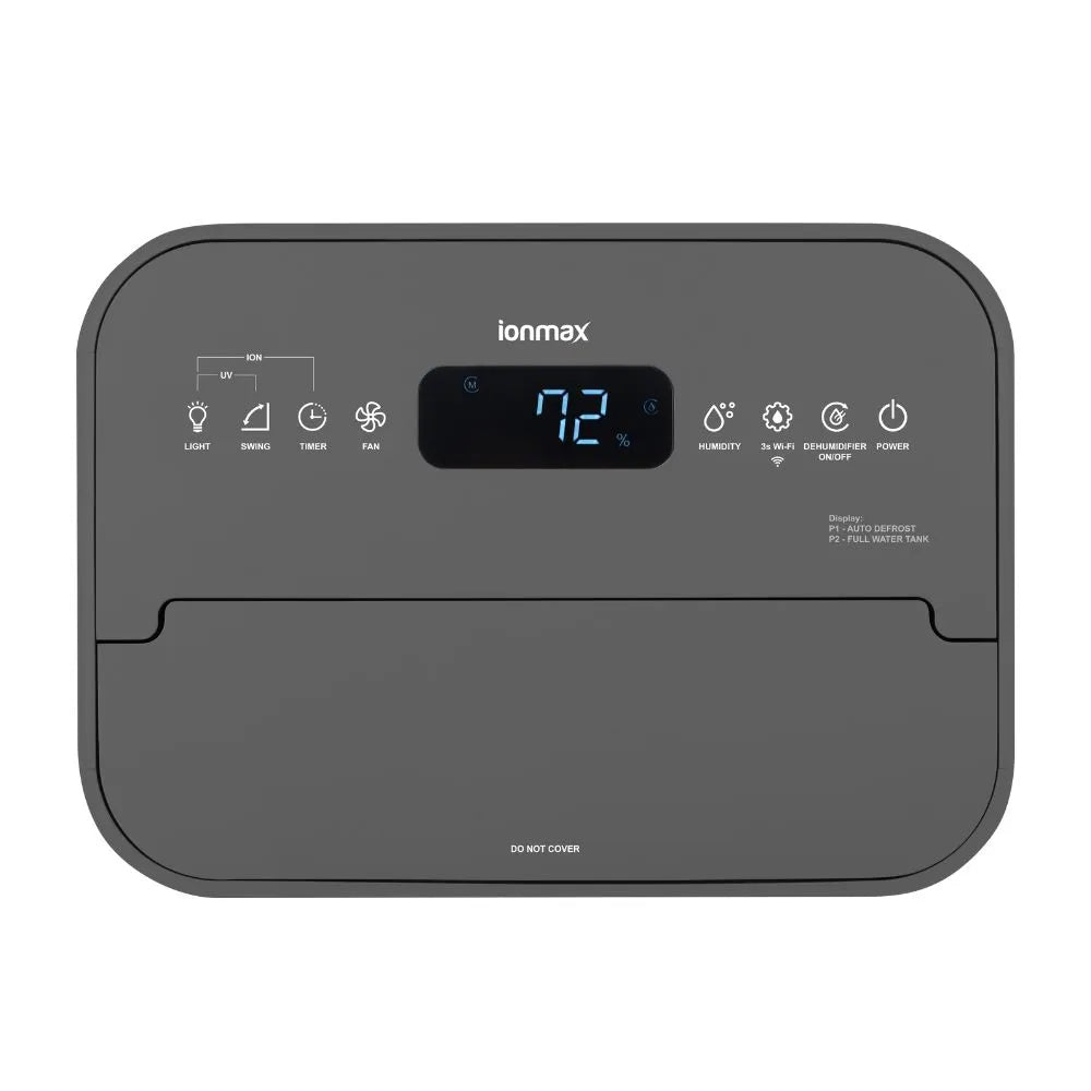 Ionmax Leone Pro ION626 25L dehumidifier + HEPA, front view | Dust Mite Allergy Solutions Australia