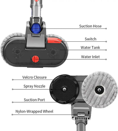 Mop & Vacuum Tool for Dyson V7, V8, V10, V11 & V15 Vacuum Cleaners