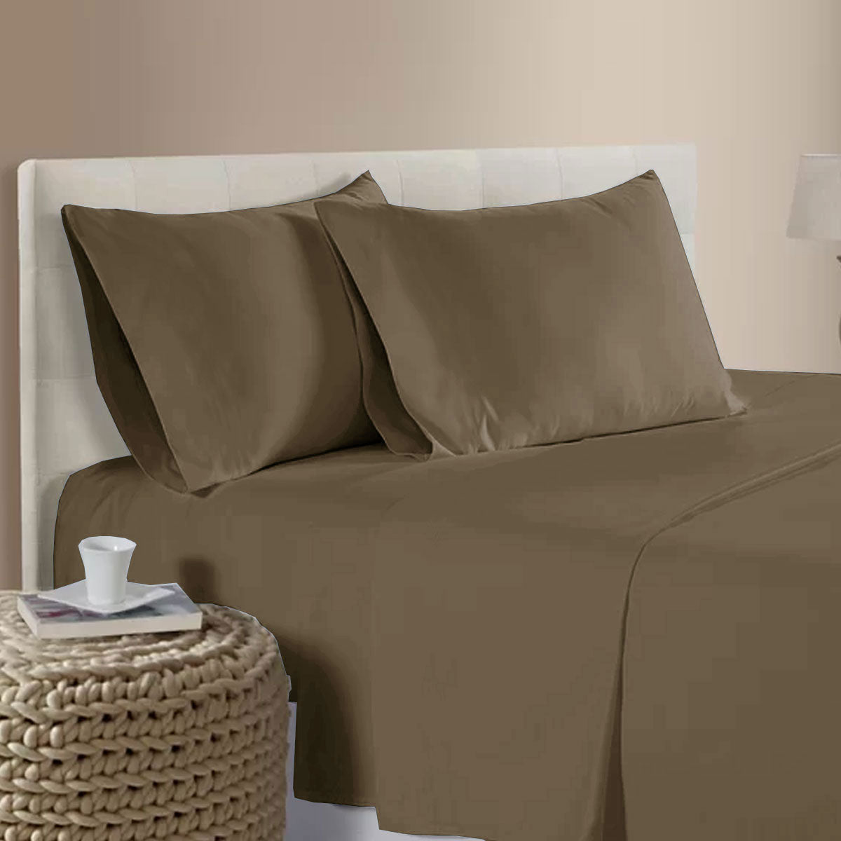 400TC Bamboo Cotton Sheet Set | Queen | Latte
