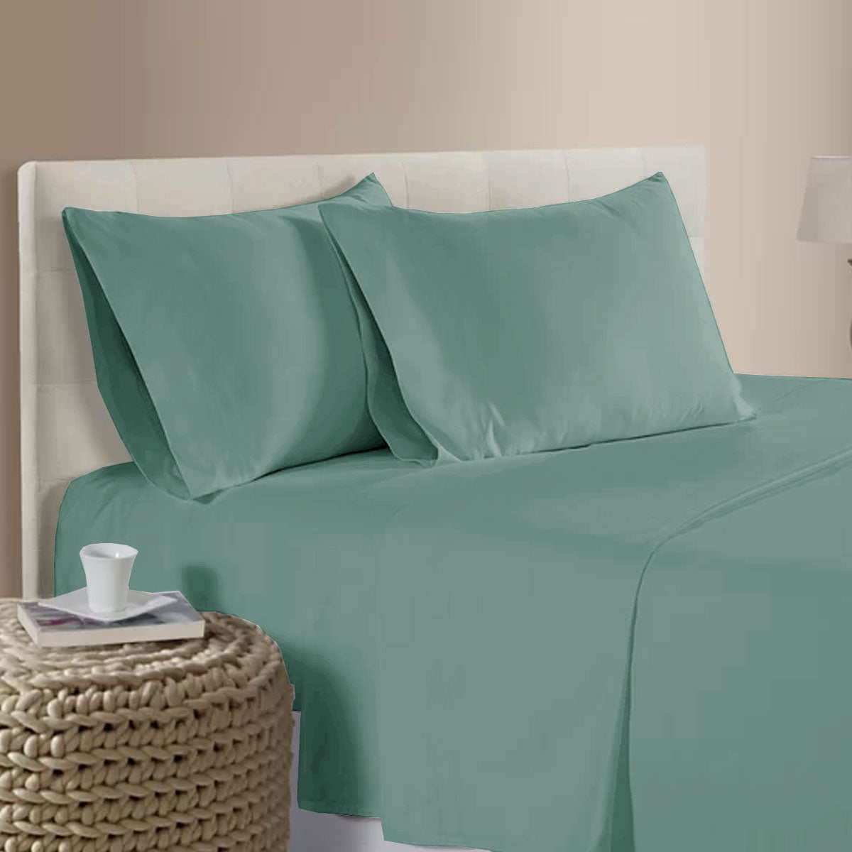 400TC Bamboo Cotton Sheet Set | Queen | Light Teal