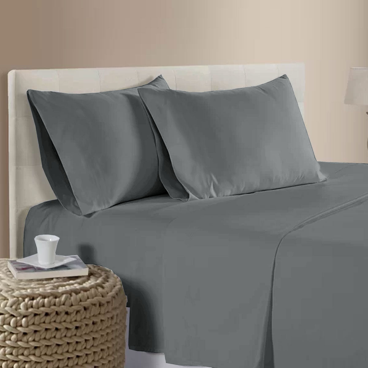 400TC Bamboo Cotton Sheet Set | Queen | Pewter