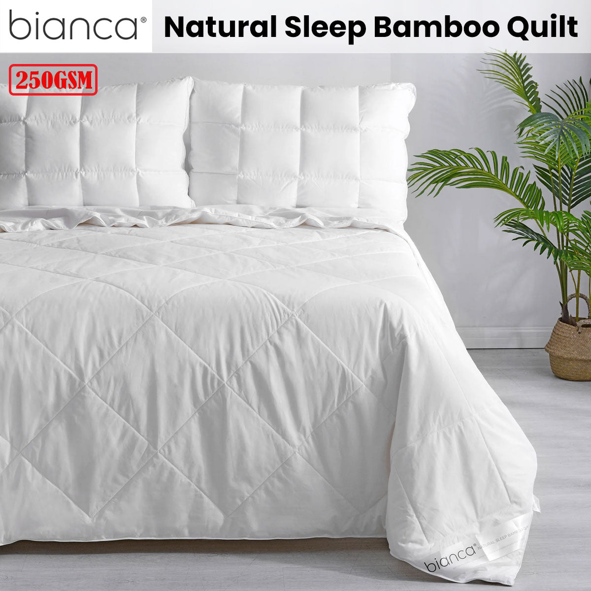Bianca Pure Bamboo Summer Quilt 250GSM | Single 