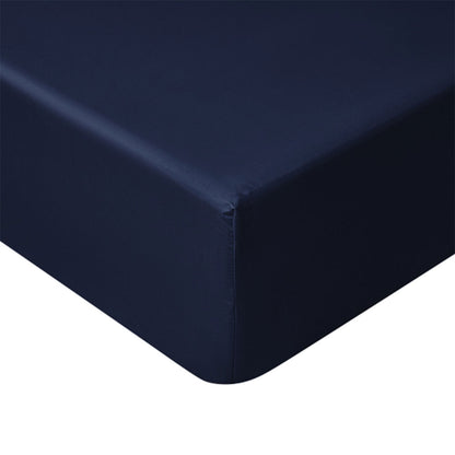 Accessorize 400TC Bamboo Cotton Fitted Sheet | Double | Navy
