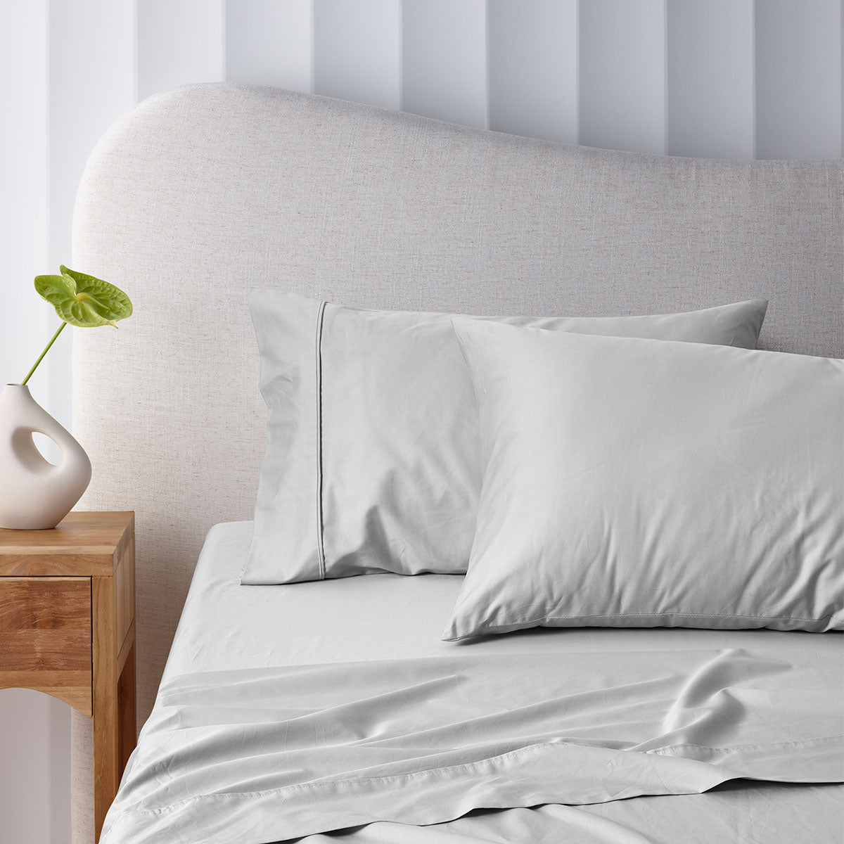 Accessorize 400TC Bamboo Cotton Sheet Set | Single | Grey