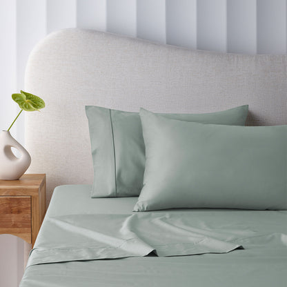 Accessorize 400TC Bamboo Cotton Sheet Set | Double | Sage