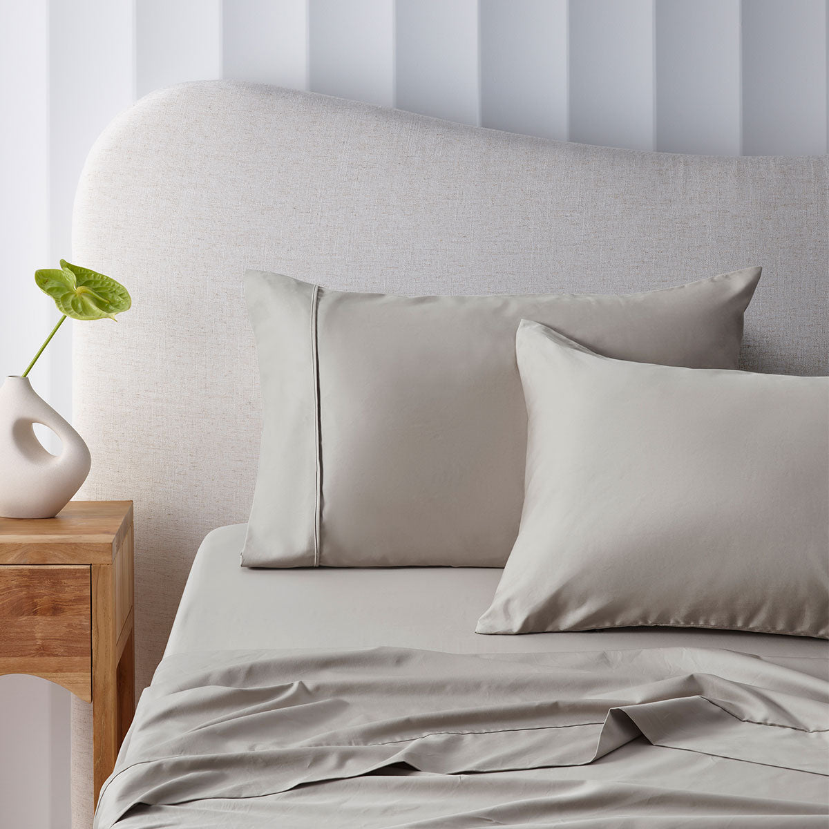 Accessorize 400TC Bamboo Cotton Sheet Set | Double | Stone