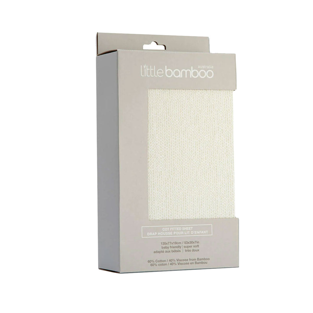 Little Bamboo Jersey Fitted Sheet Cot 135 x 77 x 19cm